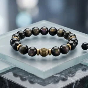 Black Obsidian Crystal Bracelet