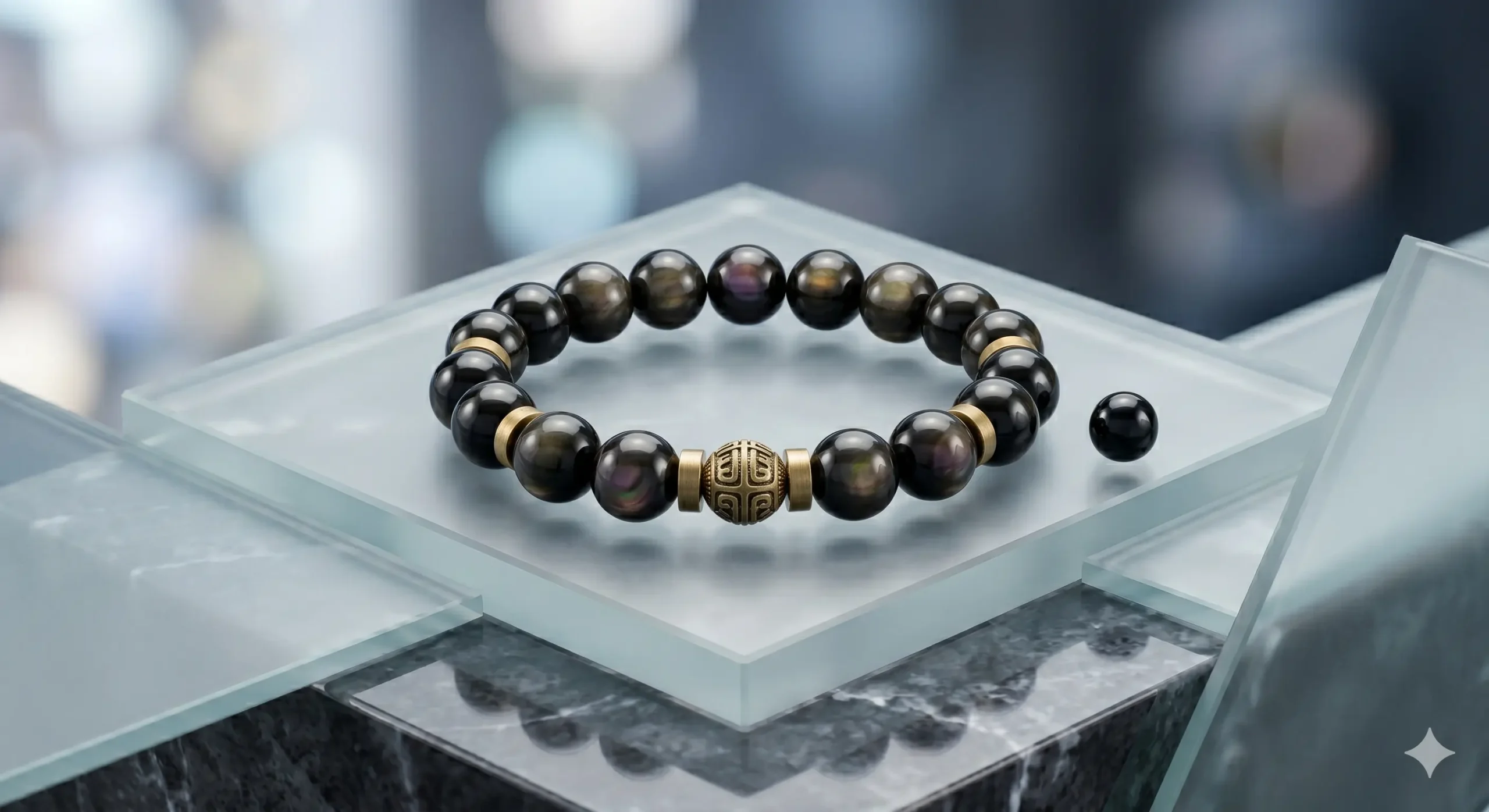 Black Obsidian Crystal Bracelet