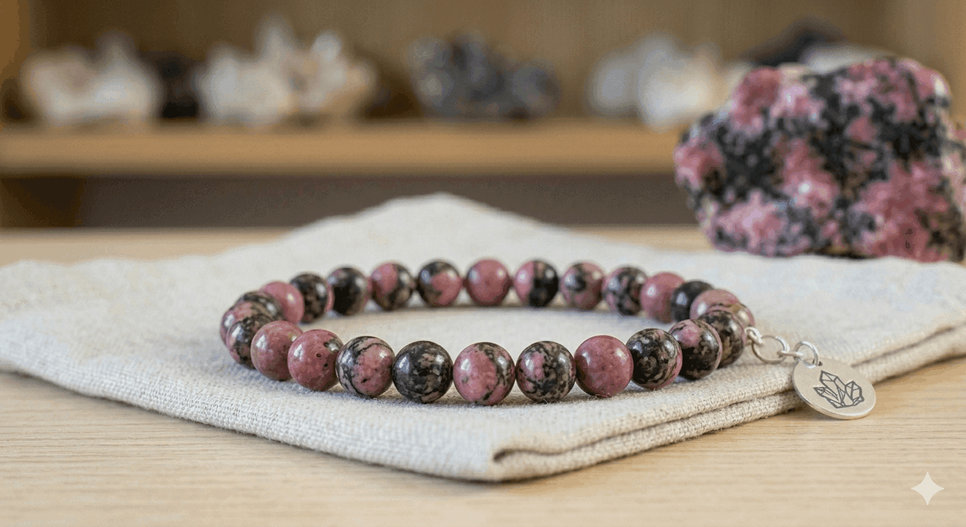 Rhodonite Crystal Bracelet