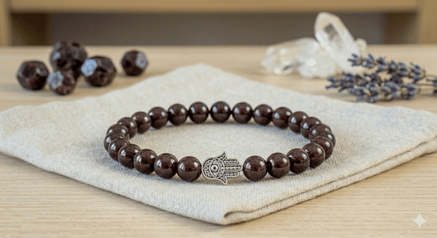 Garnet Crystal Bracelet