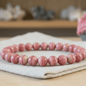 Pink Rhodochrosite Crystal Bracelet